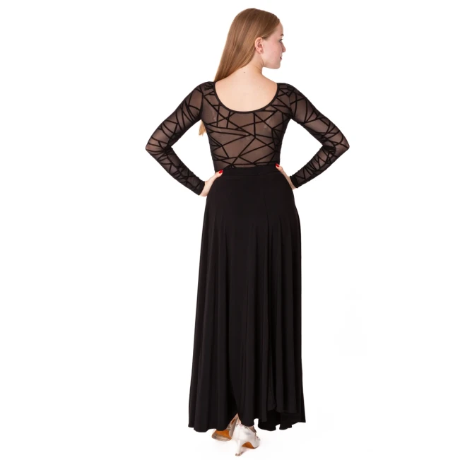 Karla Line, Damen-Latein-Body mit langen Ärmeln - Schwarz Karla Line, Damen-Latein-Body mit langen Ärmeln - Schwarz