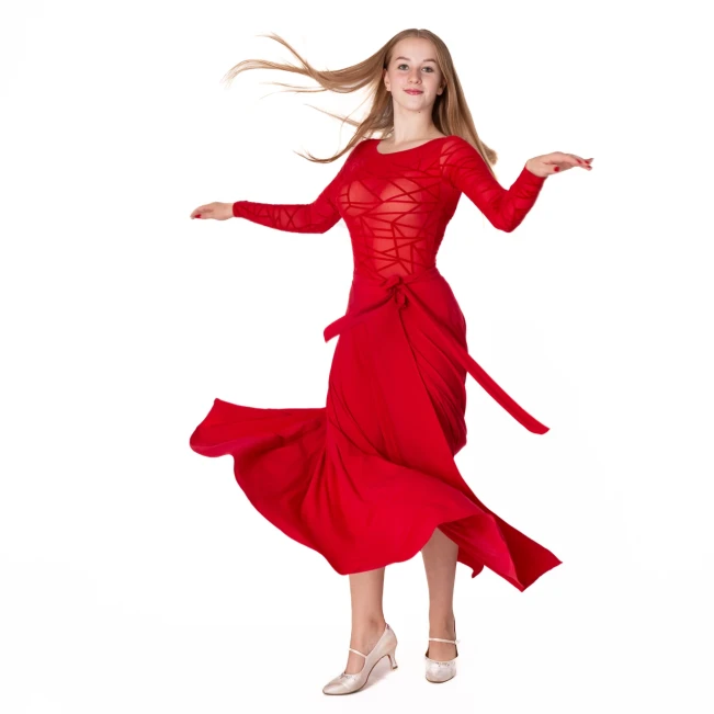 Grand Prix Karla Line, Latein-Body für Damen mit langen Ärmeln