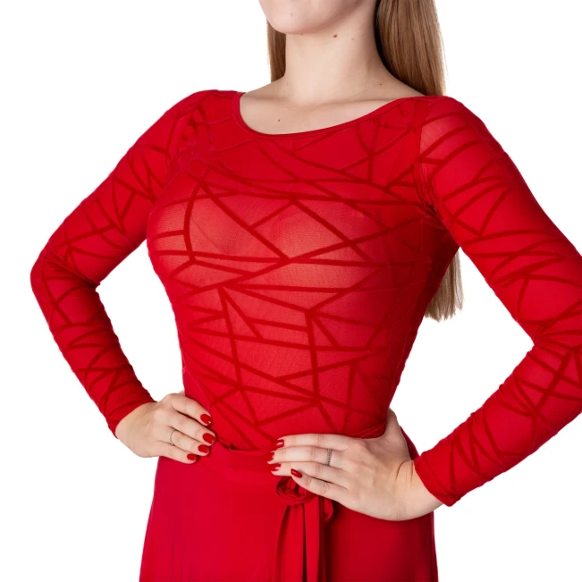 Grand Prix Karla Line, Latein-Body für Damen mit langen Ärmeln