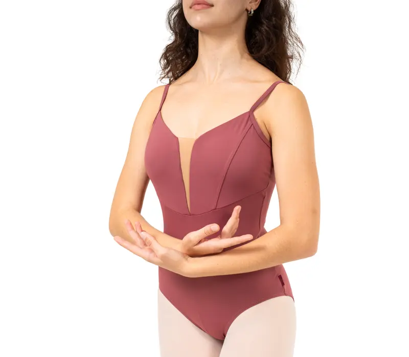 Brielle, Damen-Tanztrikot mit dünnen Trägern - Rosa - French rose GP