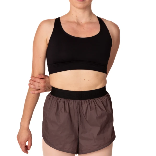 Lesson, kurze weite Shorts fürs Training - Kaffeebraun - Mocco GP