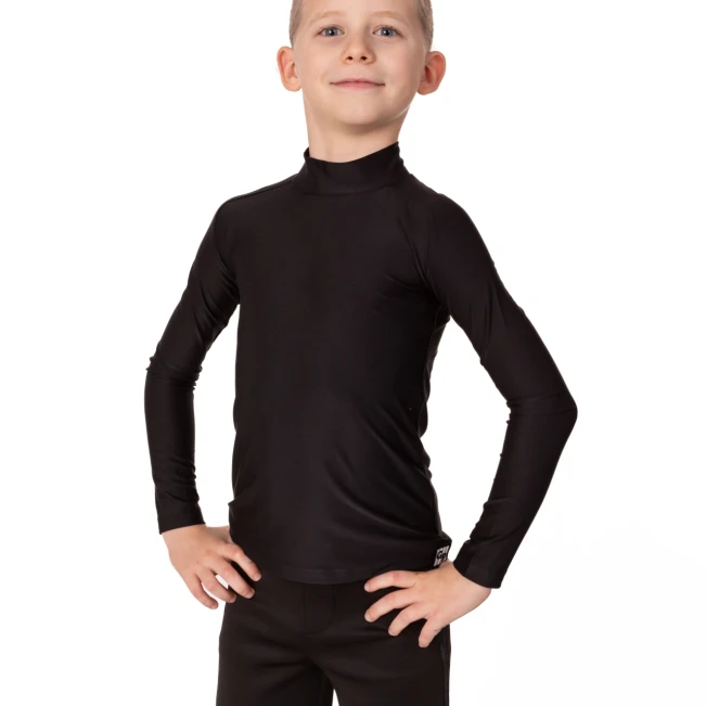 Marsel, elastischer Jungen-Rollkragenpullover mit langen Ärmeln