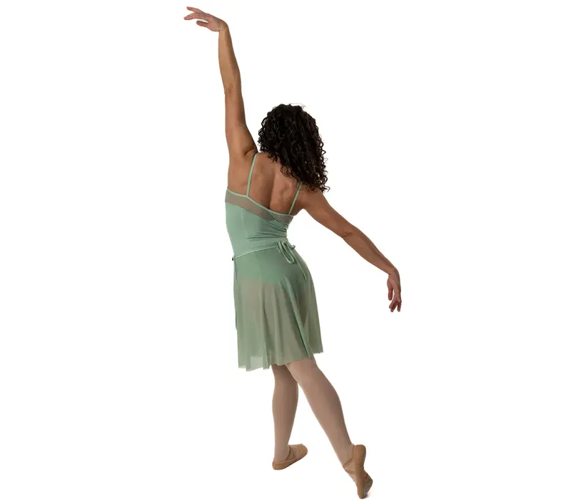 Oliveria, knielanger Wickelrock - Hautfarbe-nude