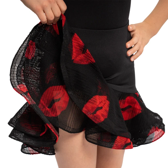 Ruby Lips, Rock mit Kussmundmuster für Mädchen Ruby Lips, Rock mit Kussmundmuster für Mädchen
