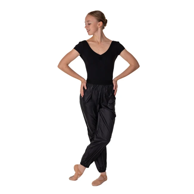 Sauna Lesson, Damen-Schwitzhose zum Aufwärmen - Schwarz