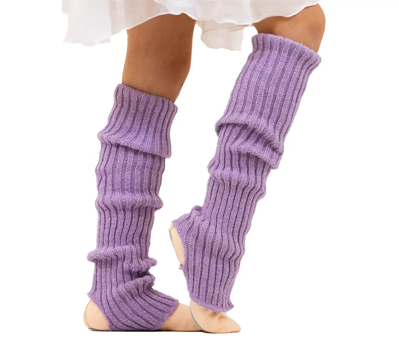 Intermezzo Prelux, gestrickte Socken mit Silberfaden - Flieder