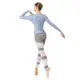 Capezio Cross Over Top, Damen Aufwärm-Top - Blau - sky blue