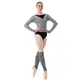 Capezio Cross Over Top, Damen Aufwärm-Top - Grau
