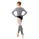 Capezio Cross Over Top, Damen Aufwärm-Top - Grau