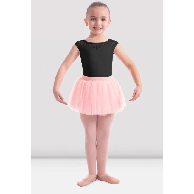 Mirella Daisy, Mädchentrikot mit Spitze - Schwarz