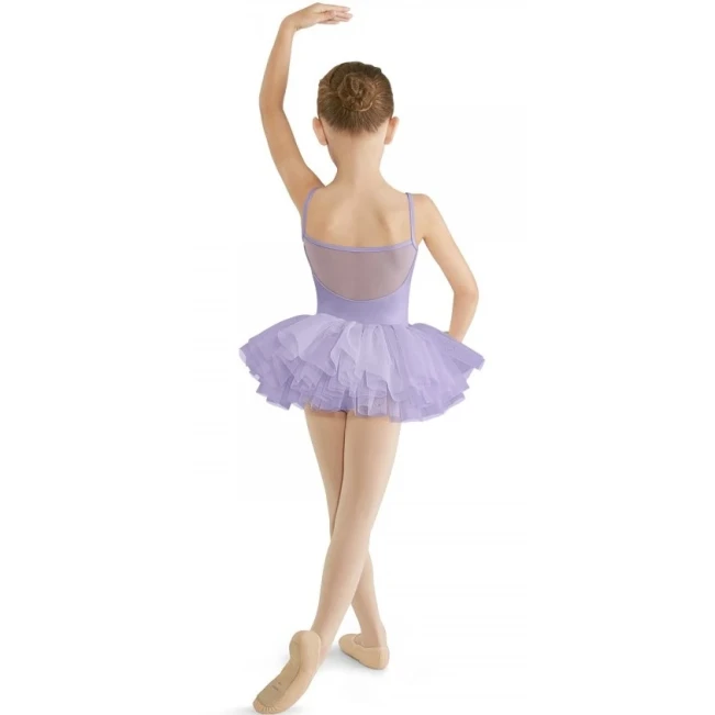 Mirella Cord mesh, Kindertrikot mit Tutu-Rock - Flieder lilac Bloch