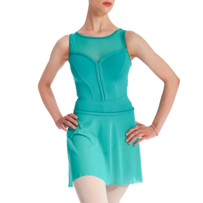 Mirella Miami, Damenrock mit elastischem Taillenbund - Grün Jade Bloch