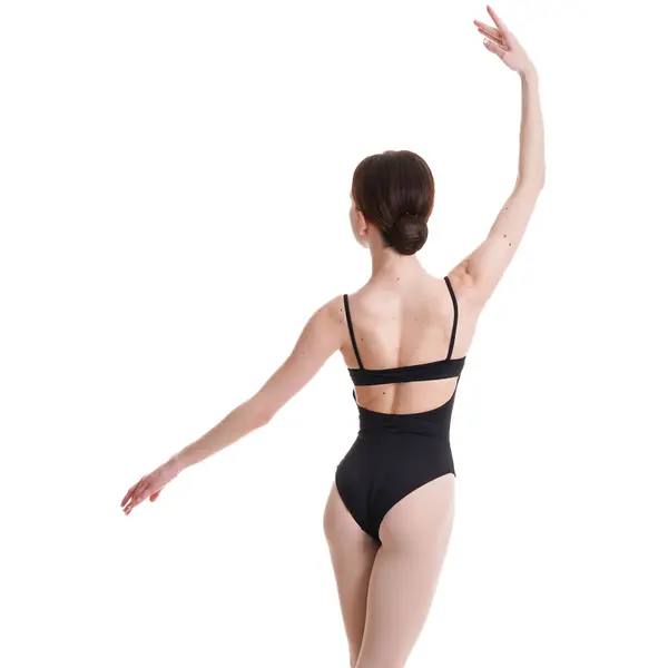 Mirella black Label, Ballettanzug mit dünnen Trägern und zarten Raffungen