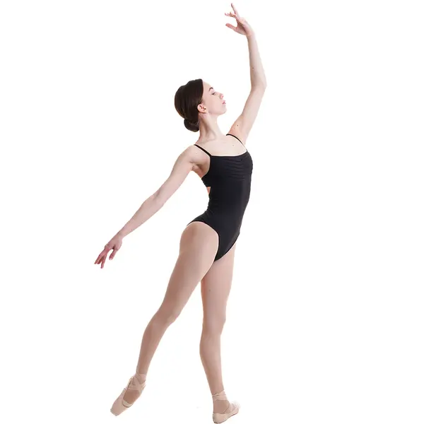 Mirella black Label, Ballettanzug mit dünnen Trägern und zarten Raffungen