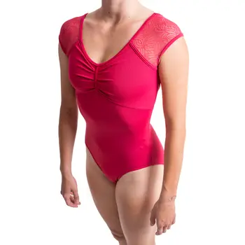 Seville strap back leotard, Damen-Trikot mit Ärmeln