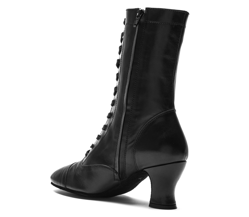 Rumpf Betty, Damen-Leder-Tanzstiefel - Schwarz