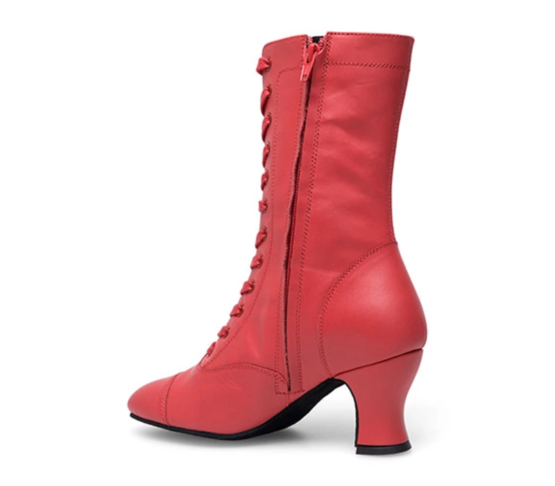 Rumpf Betty, Damen-Leder-Tanzstiefel - Rot - red