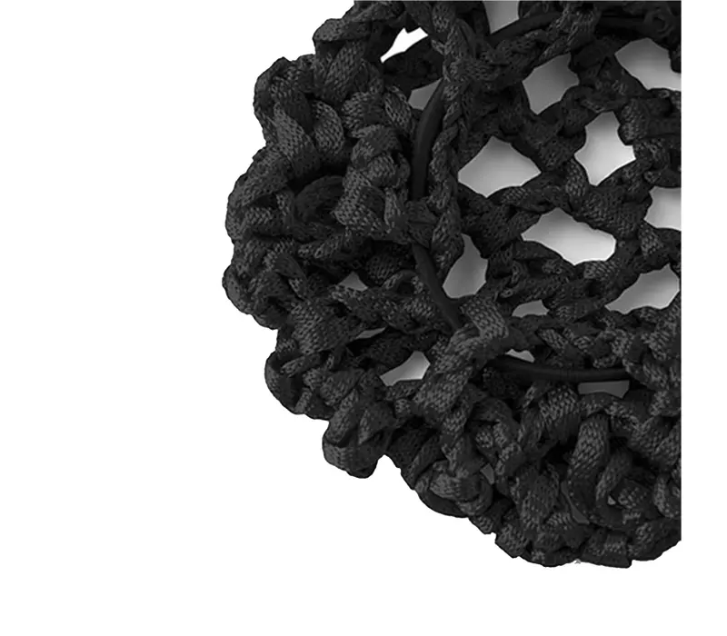 Rumpf Bun Cover, Farbige Haarnetz für Dutt - Schwarz