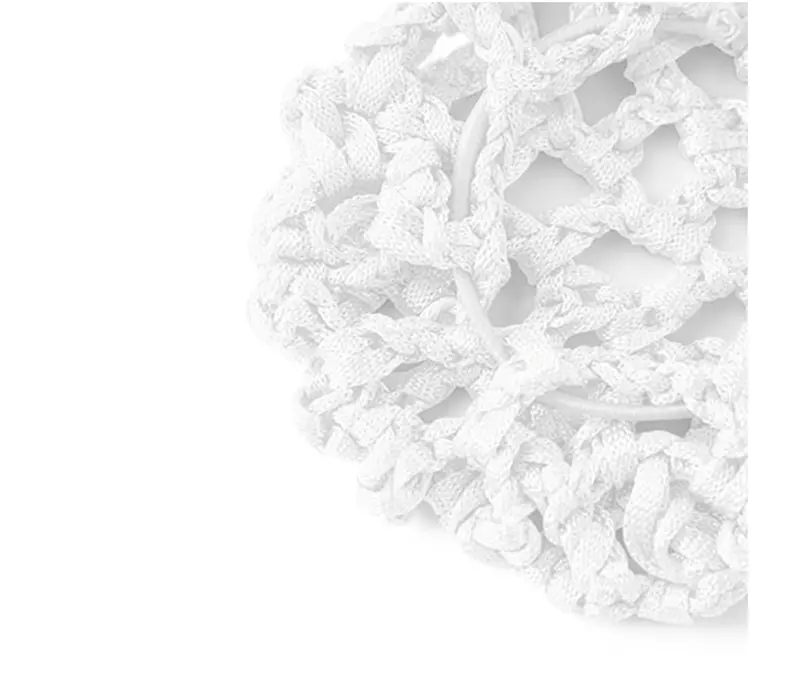 Rumpf Bun Cover, Farbige Haarnetz für Dutt - Weiss