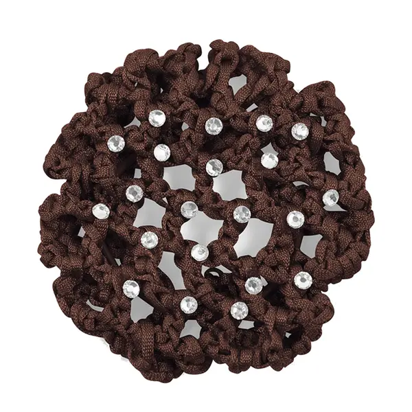 Rumpf Bun Cover, Farbige Haarnetz für Dutt mit Kristall