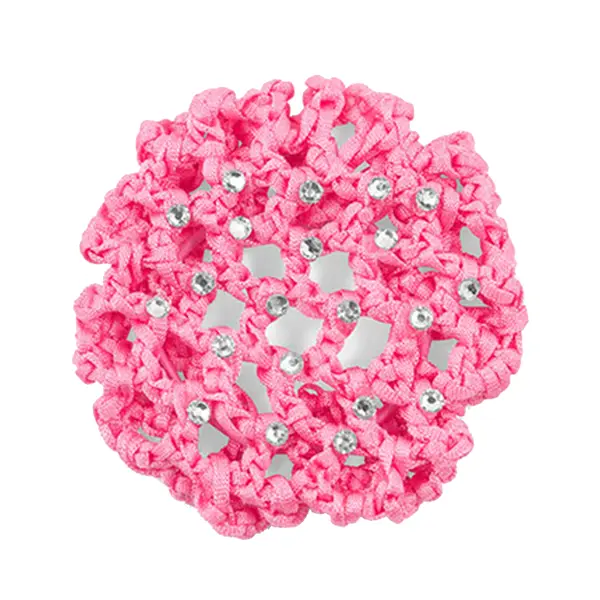 Rumpf Bun Cover, Farbige Haarnetz für Dutt mit Kristall