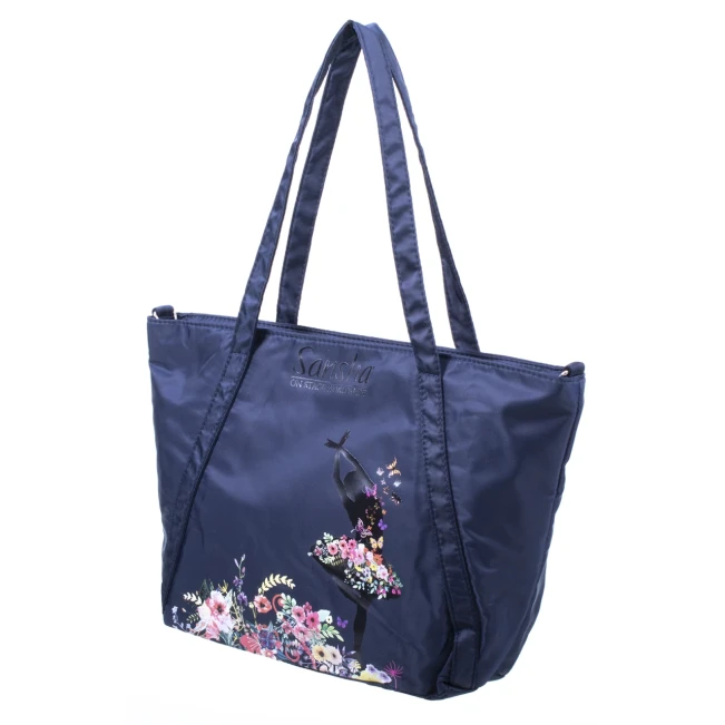 Sansha 92AH0008P, blaue romantische Tasche mit Ballerina-Motiv Sansha 92AH0008P, blaue romantische Tasche mit Ballerina-Motiv