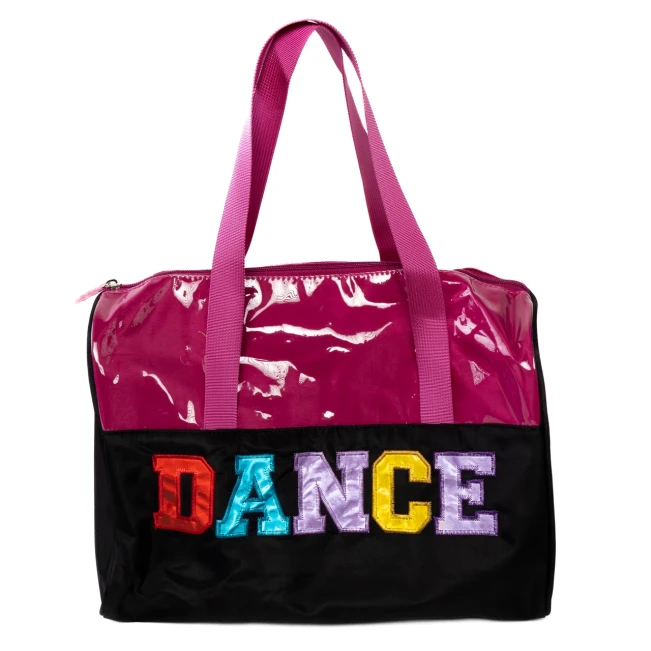 Sansha 92BO1003P, Dance Tasche mit bunten Buchstaben Motiv