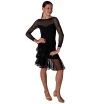 So Danca Elise ballroom, Mädchen-Tanztrikot mit dreiviertel-Ärmeln - Schwarz