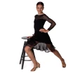 So Danca Elise ballroom, Mädchen-Tanztrikot mit dreiviertel-Ärmeln - Schwarz