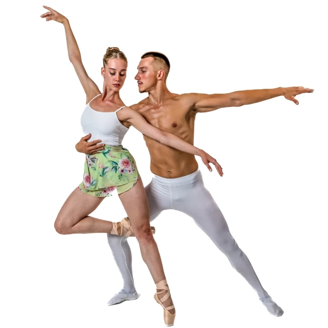 So Danca Floral, Wickelrock - Floral green SoDanca
