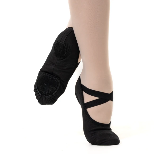 So Danca SD16, elastische Ballettschläppchen für Damen - Schwarz So Danca SD16, elastische Ballettschläppchen für Damen - Schwarz