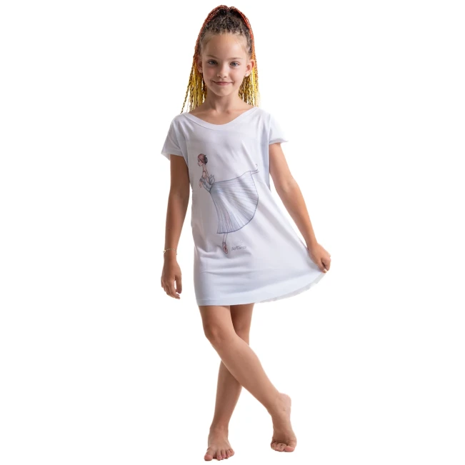 So Danca, Nachthemd für Mädchen mit Ballerina-Motiv