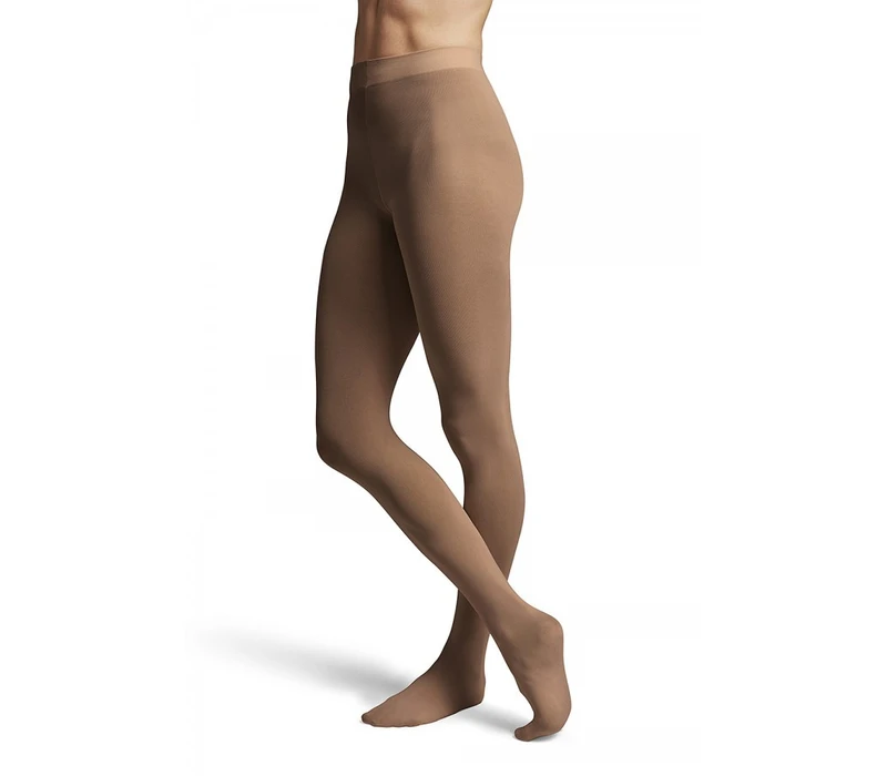 Bloch Mädchenstrumpfhose mit Fuß - Kaffeebraun Bloch