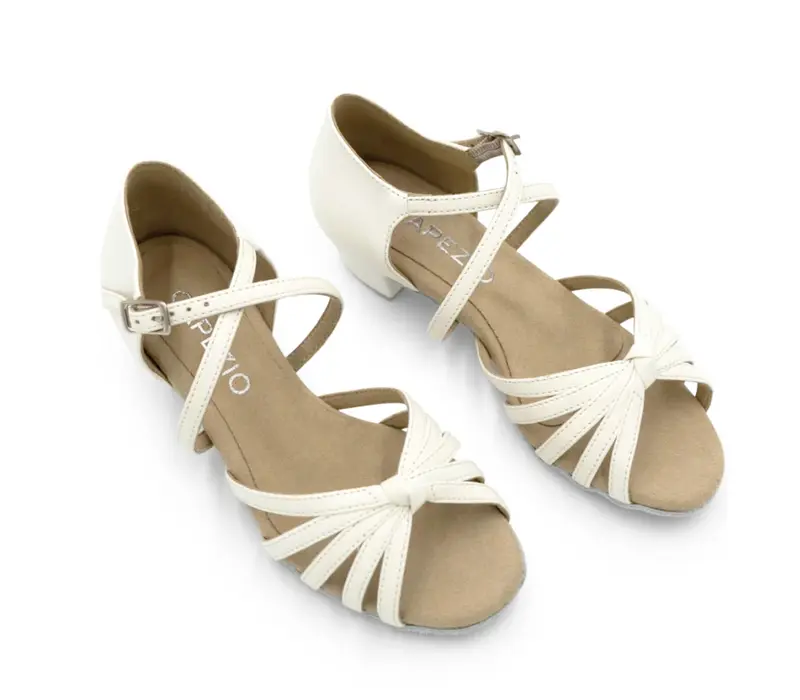 Freed of London Libby, Leder-Lateinschuhe für Kinder - Weiss