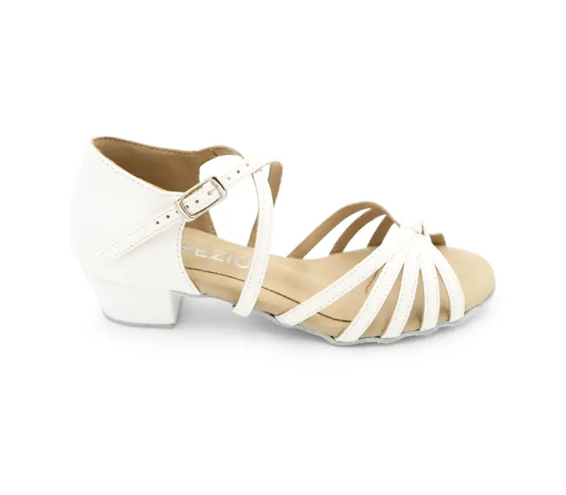 Freed of London Libby, Leder-Lateinschuhe für Kinder - Weiss