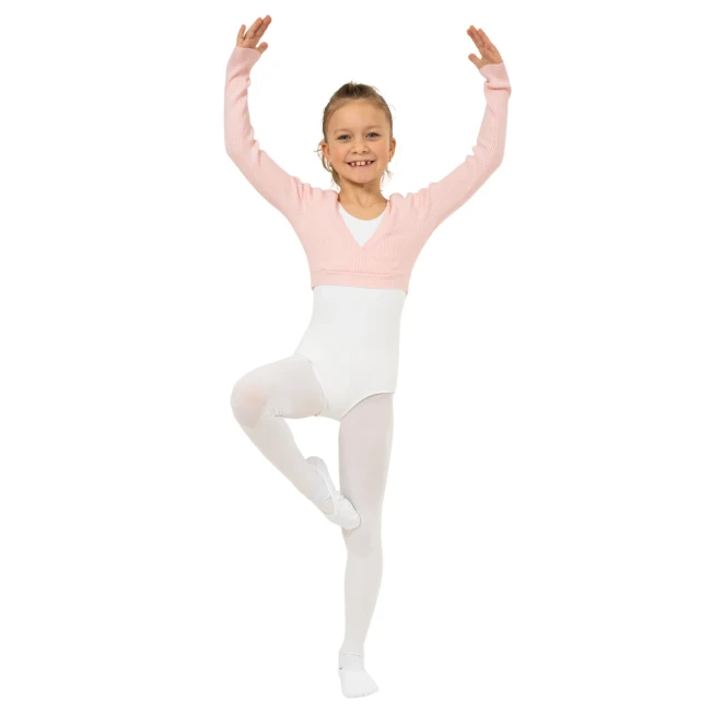 Capezio Cross Over Top, Aufwärm-Top für Mädchen - Hellrosa Bloch Capezio Cross Over Top, Aufwärm-Top für Mädchen - Hellrosa Bloch