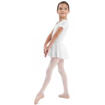 Bloch Tiffany, Baumwolltrikot mit kurzen Ärmeln und Röckchen - Weiss