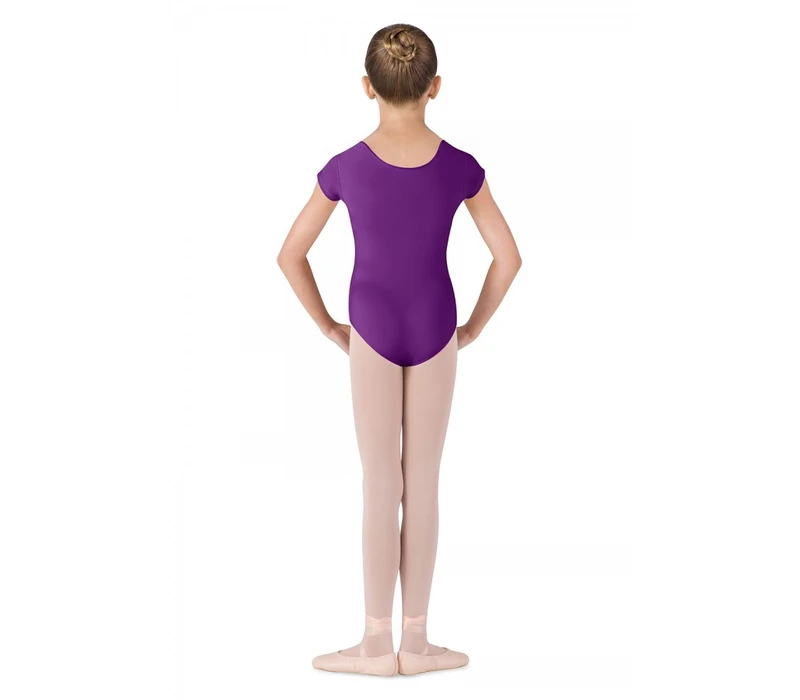 Bloch Dujour,  Mädchen Trikot mit kurzem Arm - Violett Aubergine Bloch
