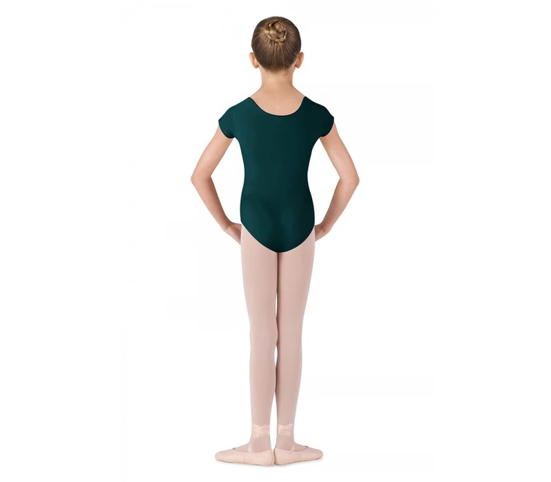 Bloch Dujour,  Mädchen Trikot mit kurzem Arm - Waldgrün Bloch