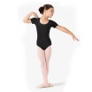 Bloch Ballet, Kinder-Baumwoll Trikot mit kurzen Ärmeln - Schwarz