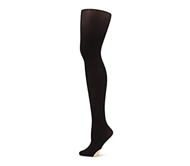 Capezio ultra soft transition tights 1816C, Kinder-Strumpfhose mit Ballenloch - Schwarz