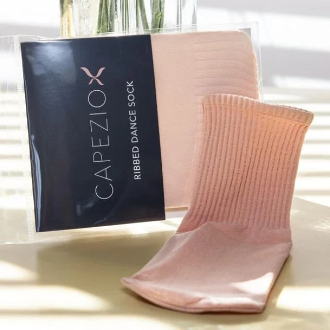 Capezio Ribbed Sock, Socken - Rosa balet Capezio