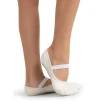 Capezio Luna, Kinder-Leder-Tanzschläppchen - Weiss Capezio Luna, Kinder-Leder-Tanzschläppchen - Weiss