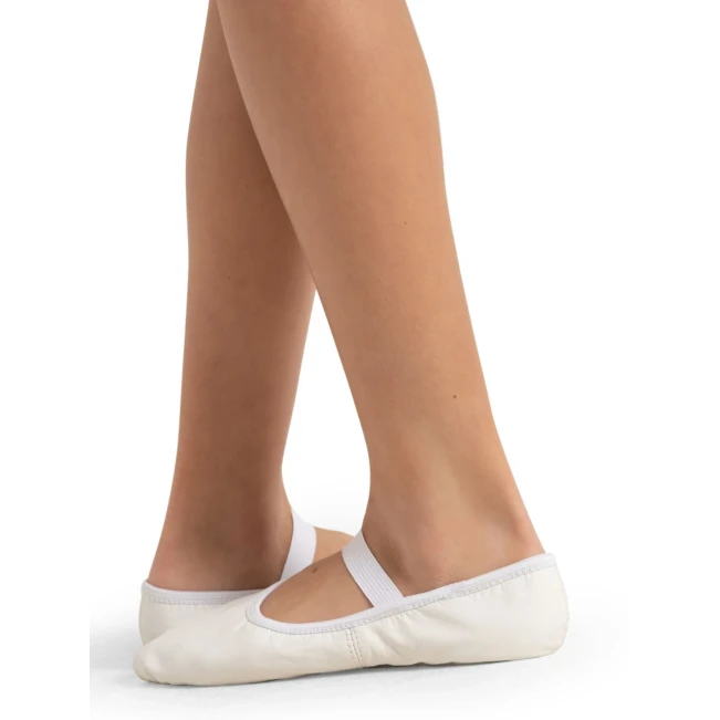 Capezio Luna, Kinder-Leder-Tanzschläppchen Capezio Luna, Kinder-Leder-Tanzschläppchen - Weiss