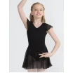Capezio flutter sleeve dress, Tanztrikot mit Rock - Schwarz
