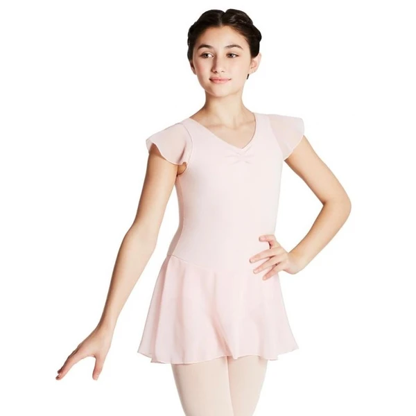 Capezio flutter sleeve dress, Tanztrikot mit Rock