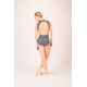 Capezio Polo neck leotard, Ballett-Trikot - Grauer getrockneter Salbei Capezio