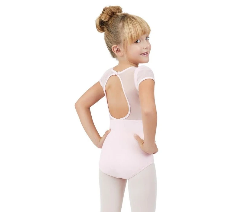 Capezio puff sleeve keyhole back leotards, Ballett-Trikot - Rosa Capezio