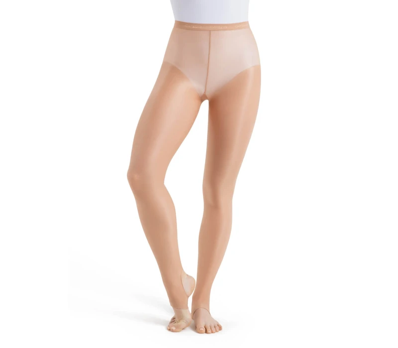 Capezio Ultra Shimmery, Glänzende Steg-Strumpfhose - Light toast Capezio