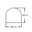 Flare Round, Absatzschoner, Leder Flare Round, Absatzschoner, Leder